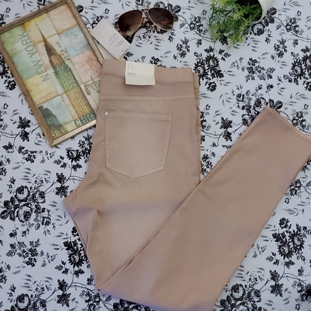 H&M  PINK SKINNY WOMEN jeans Size14